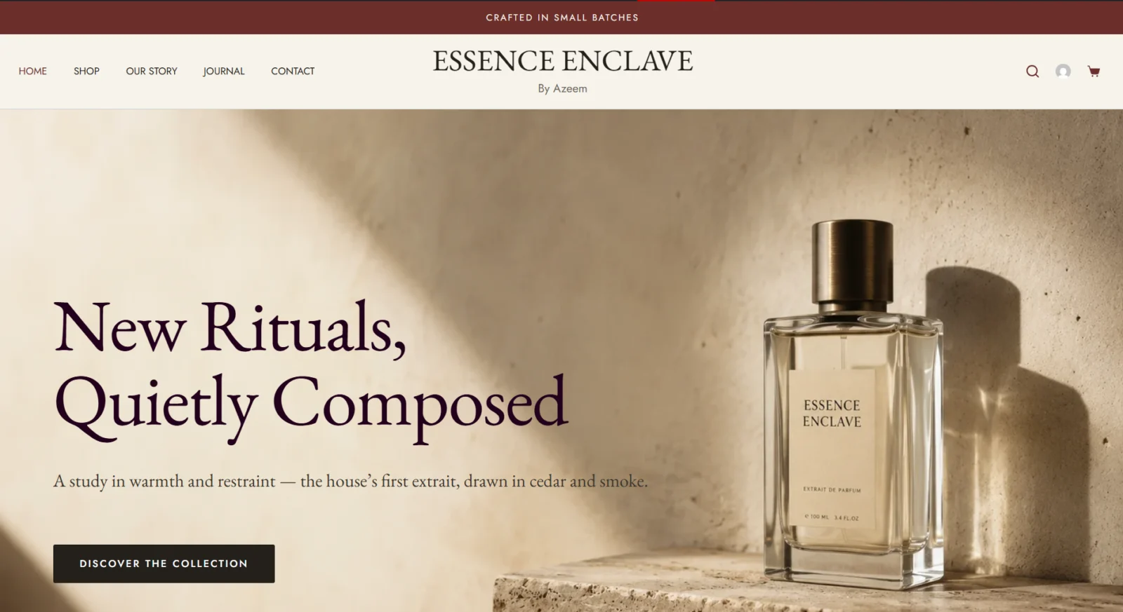 Essence Enclave by Azeem website screenshot